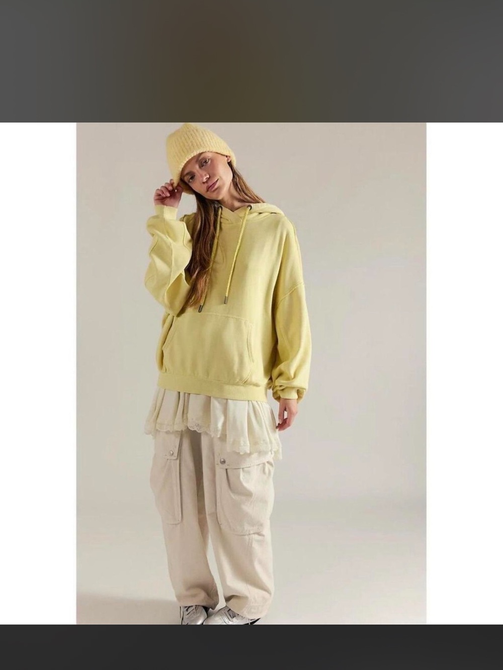 NWT We The Free Of A Feather Hoodie in Glazed Lemon